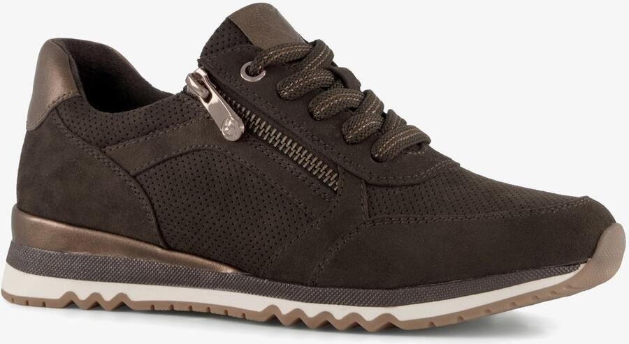Marco Tozzi dames sneakers bruin Echt leer Uitneembare zool