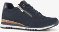Marco Tozzi Sneakers met sleehak vrijetijdsschoen lage schoen veterschoen in vegan uitvoering - Blauw