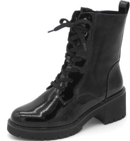 Marco Tozzi Dames Veterboot 26237-018 Zwart Lak