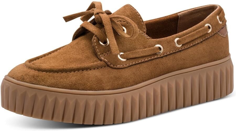 Marco Tozzi Damesmoccasin 2-23770-47-323 Slippers voor dames met plateau bruin