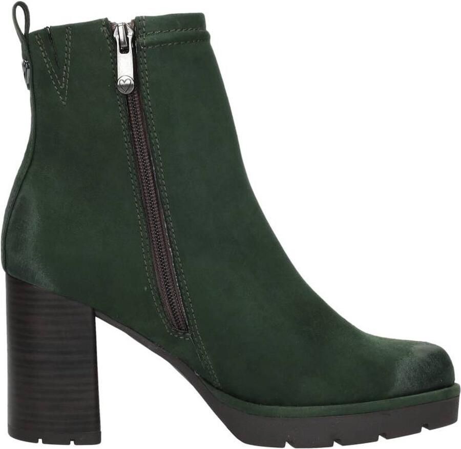Marco tozzi Groene Suedine Enkellaars met Golvend Patroon Green Dames - Foto 2