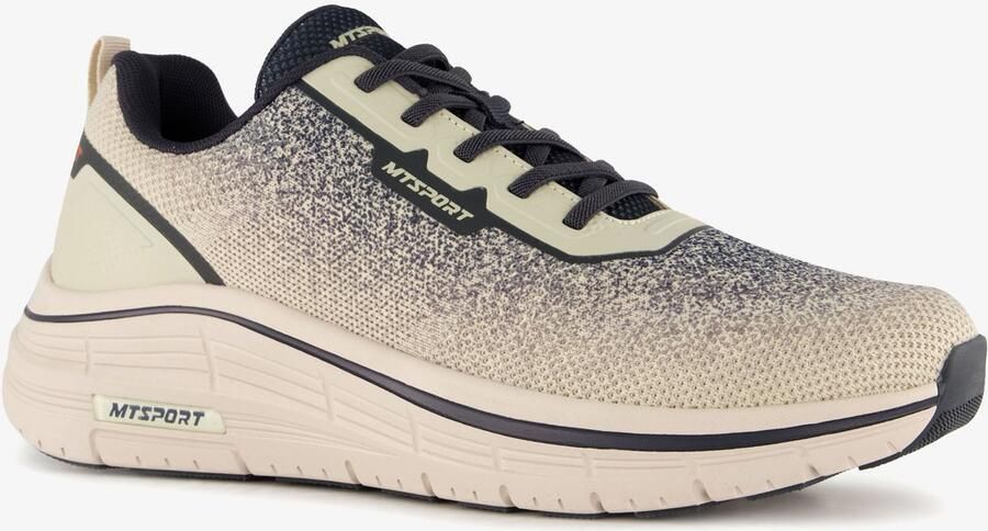 Marco Tozzi heren sneakers met print beige zwart Uitneembare zool