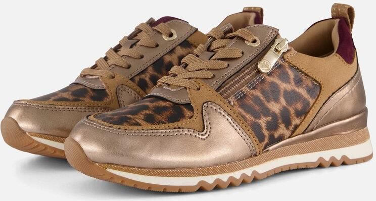 Marco Tozzi Leopard Sneakers beige Textiel Dames - Foto 2