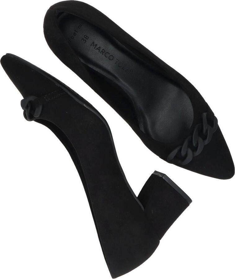 Marco tozzi Zwarte Slingback Schoenen Vegan Suède Black Dames - Foto 3