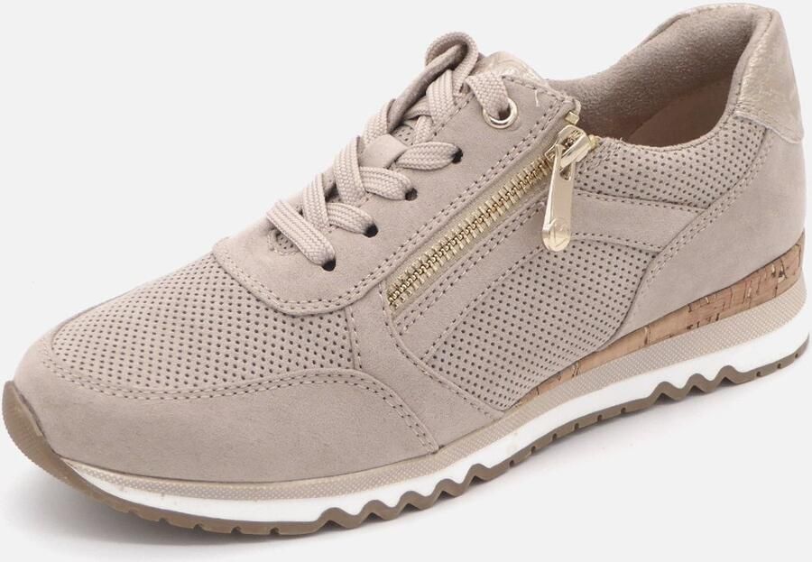 Marco Tozzi Sneakers met sleehak vrijetijdsschoen lage schoen veterschoen in vegan uitvoering