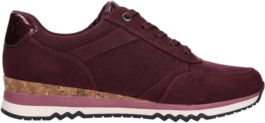 Marco Tozzi Sneakers met sleehak vrijetijdsschoen lage schoen veterschoen met buitenrits