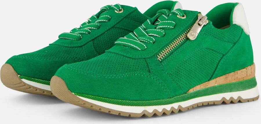 Marco Tozzi Sneakers met sleehak vrijetijdsschoen lage schoen veterschoen in vegan uitvoering - Foto 3