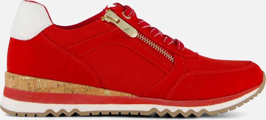 Marco Tozzi Sneakers met sleehak vrijetijdsschoen lage schoen veterschoen in vegan uitvoering - Foto 3