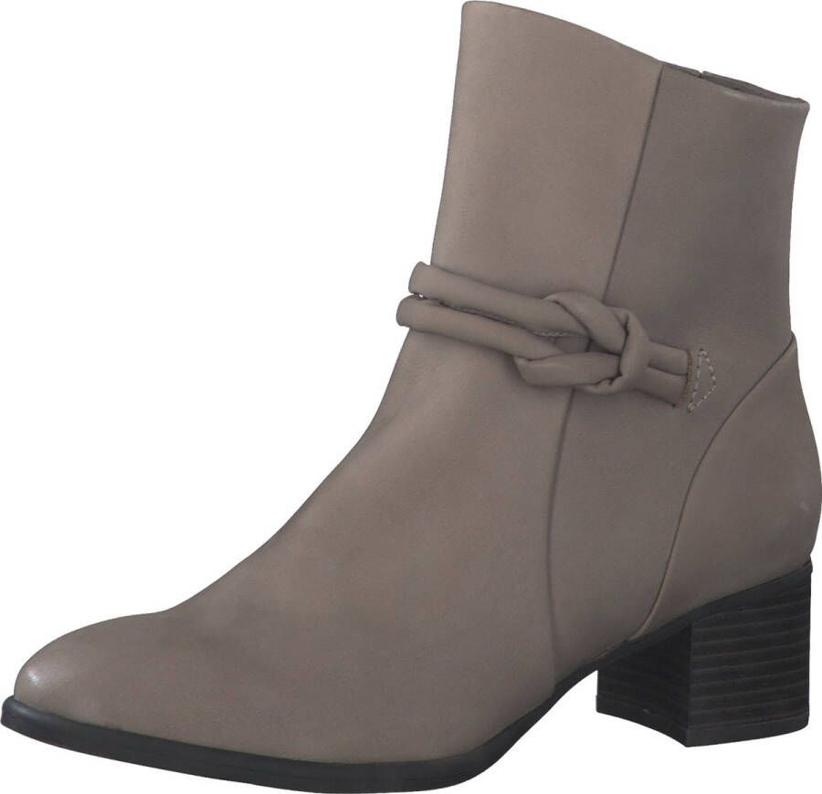 Marco Tozzi MT Leather upper and Feel Me insole Dames Boot Heel TAUPE NUBUCK