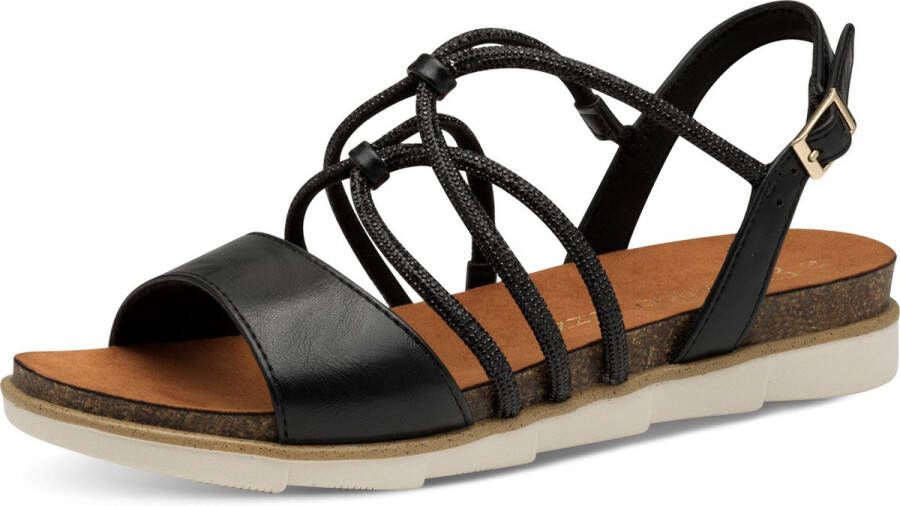 Marco Tozzi MT Soft Lining Dames Slippers en Sandalen BLACK COMB