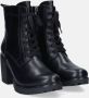 Marco Tozzi MT Vegan Feel Me insole Dames Lace Boot Heel BLACK - Thumbnail 4