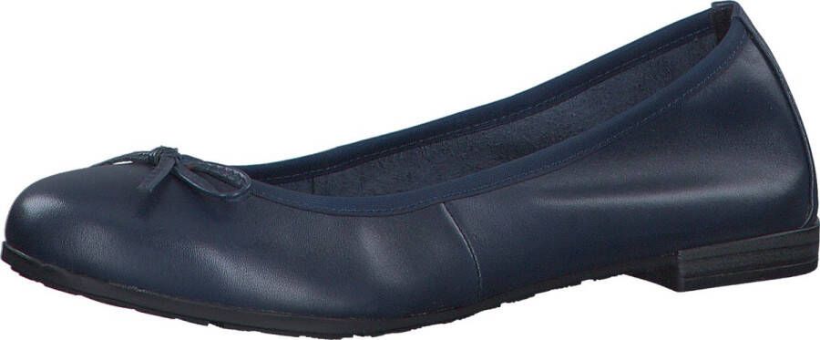 Marco Tozzi premio Leather Insole Leather + Feel Me Dames Ballerina's NAVY