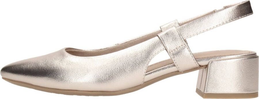 Marco tozzi Metallic Platinum Slingbacks voor dames Beige Dames