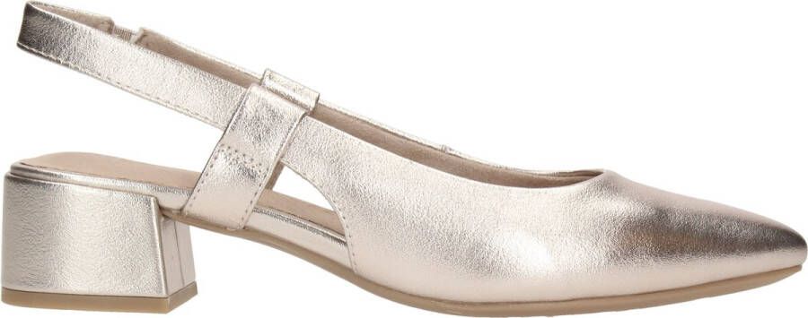 Marco tozzi Metallic Platinum Slingbacks voor dames Beige Dames - Foto 5