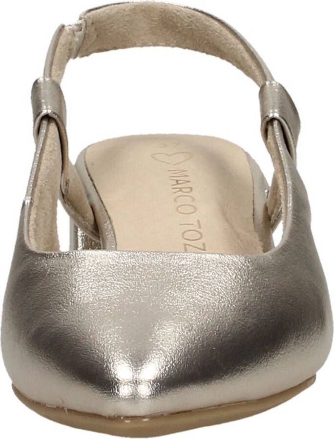 Marco tozzi Metallic Platinum Slingbacks voor dames Beige Dames