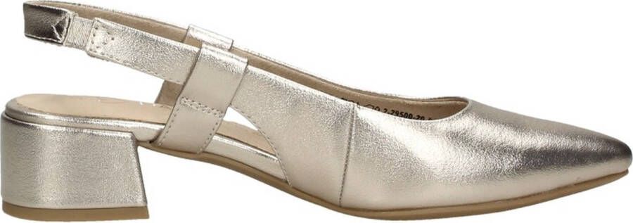 Marco tozzi Metallic Platinum Slingbacks voor dames Beige Dames - Foto 6