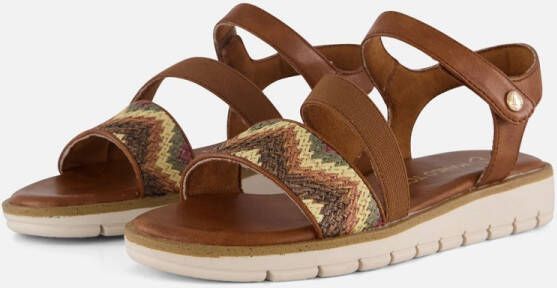 Marco Tozzi MT Soft Lining Dames Slippers en Sandalen COGNAC COMB