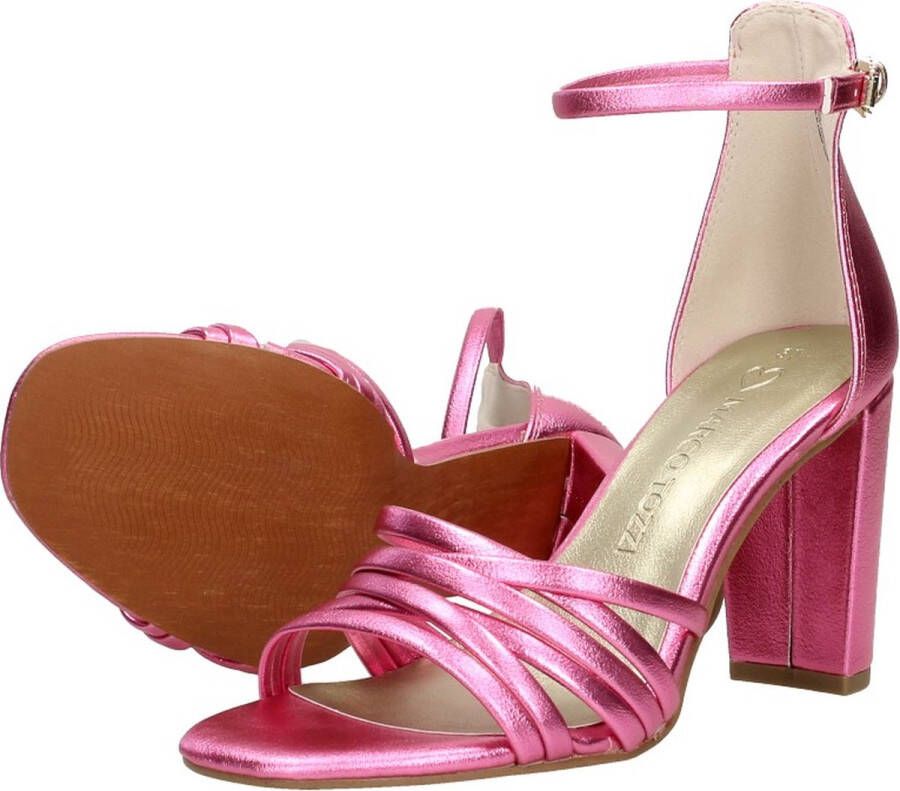 Marco tozzi Metallic Roze Sandalette met Enkelband Pink Dames