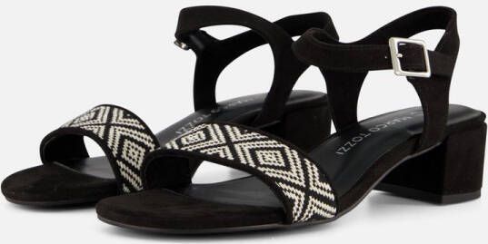 Marco Tozzi Sandalen zwart Textiel Dames
