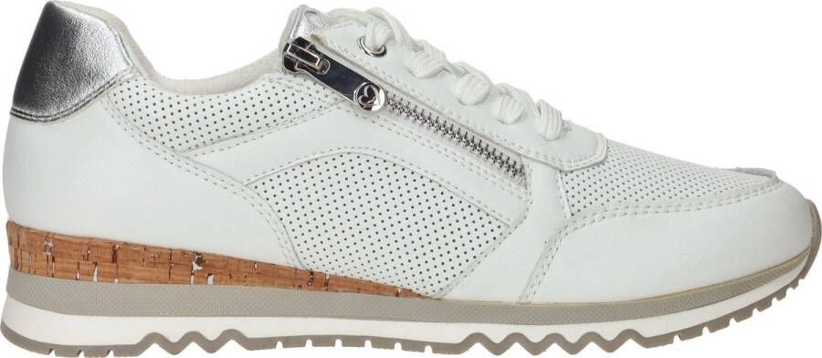 Marco Tozzi MT Vegan Soft Lining + Feel Me removable insole Dames Sneaker WHITE COMB