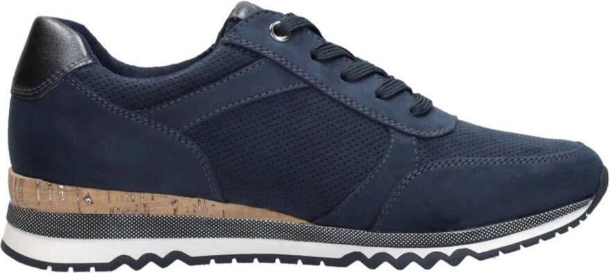 Marco Tozzi Sneakers met sleehak vrijetijdsschoen lage schoen veterschoen in vegan uitvoering