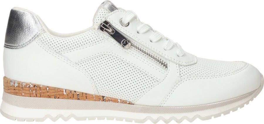 Marco Tozzi MT Vegan Soft Lining + Feel Me removable insole Dames Sneaker WHITE COMB