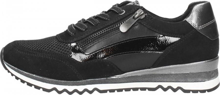 Marco tozzi Zwarte Sneaker met Uitneembaar Voetbed Black Dames