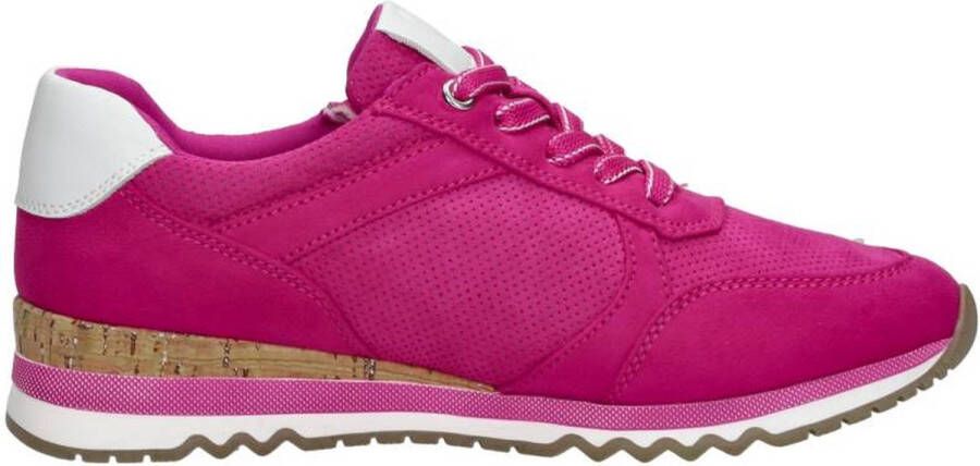 Marco Tozzi Sneakers met sleehak vrijetijdsschoen lage schoen veterschoen in vegan uitvoering - Foto 1