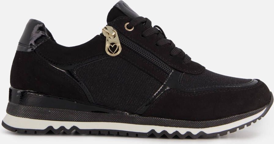 Marco tozzi Zwarte Sneaker met Uitneembaar Voetbed Black Dames - Schoenen.nl