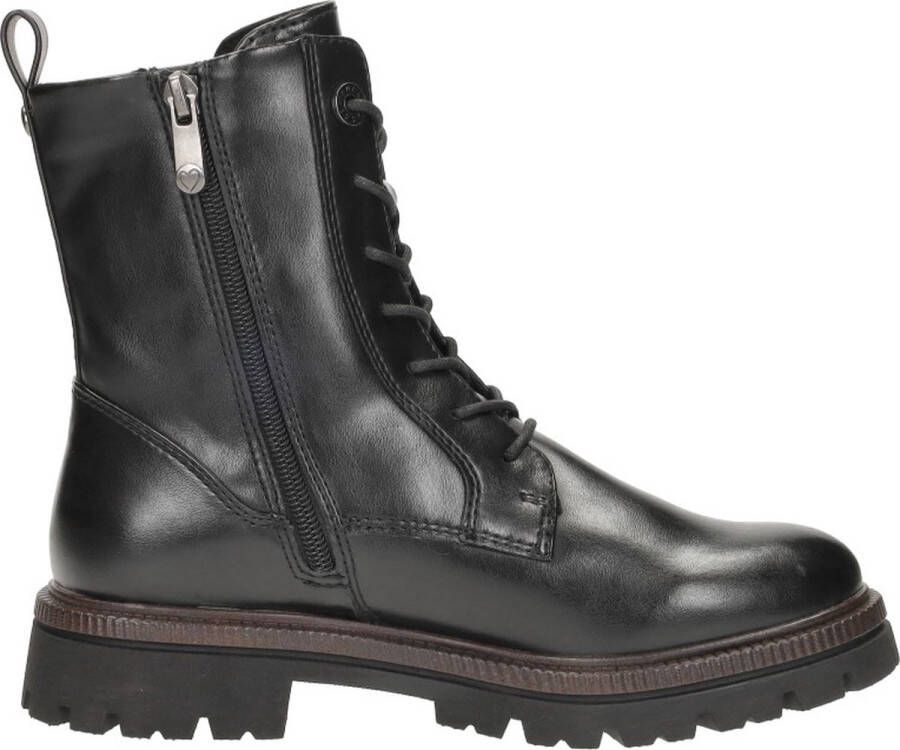 Marco Tozzi Veterlaarsjes blokhak veterschoenen in vegan verwerking