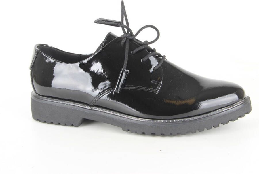 Marco Tozzi Veterschoenen Laag Veterschoenen Laag Zwart lak