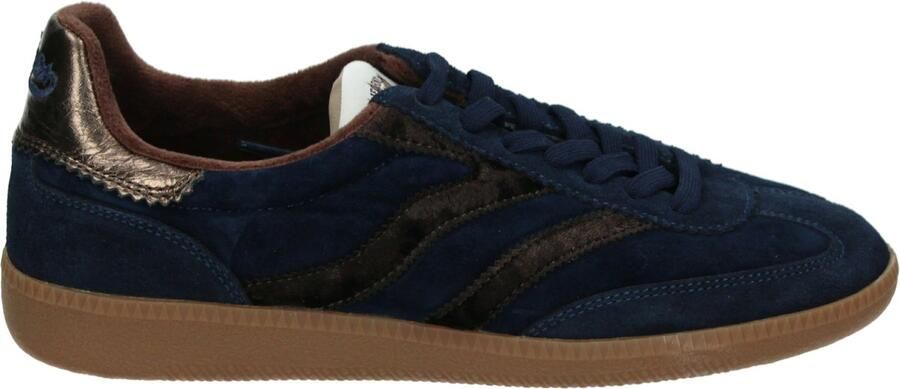 MRP Lage Sneakers Dames Chic Suède Donkerblauw