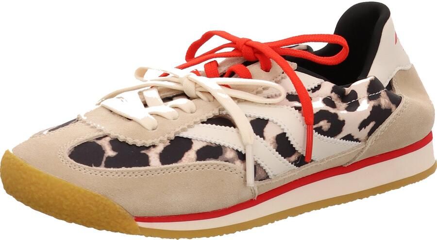 Maripé dames veterschoenen luipaardprint combi