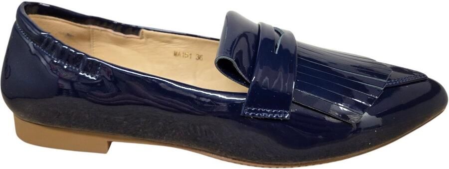 Maripe MA151 Vernice Blue Scuro Instappers Blauw Lak Dames Blauw