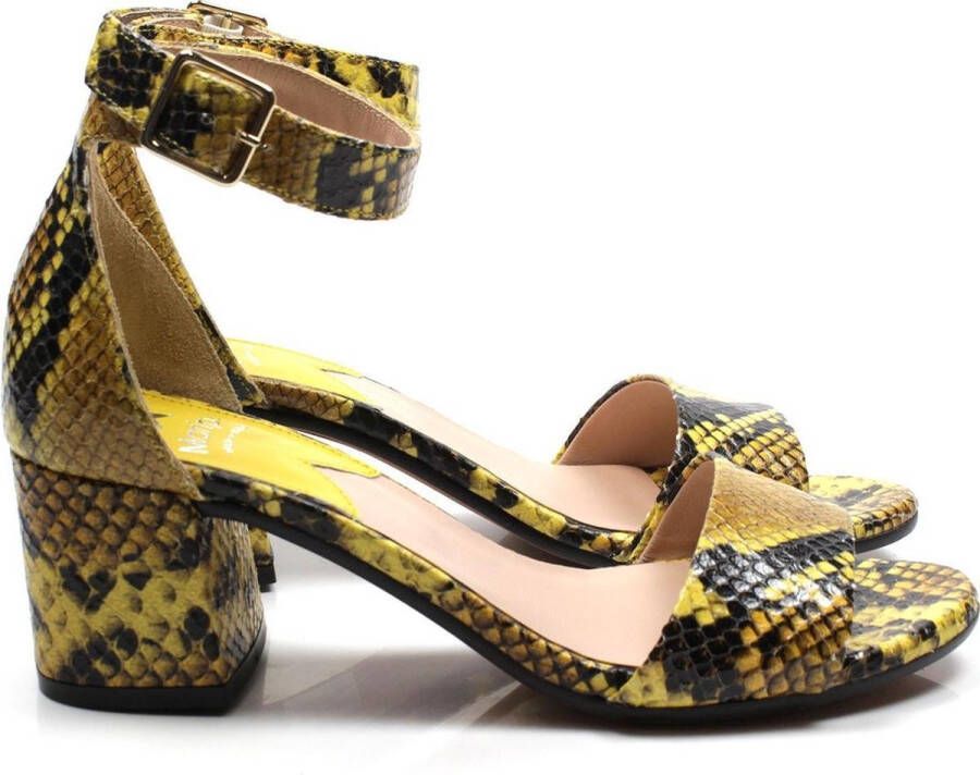 Maripe open teen pump 28285 geel combi