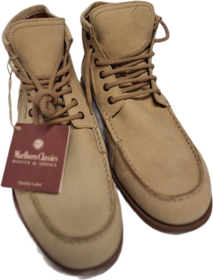 MARLBORO CLASSIC MARLBORO-FY0021-HALFHOGE BOOTS-CREME SOFT LEER