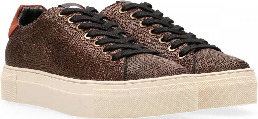 Maruti 66142720 Brons kleurige sneaker lizzard ted veter Kleur Bruin)