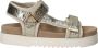 Maruti Beau leren sandalen met klittenband Goud Leer Plateau sandalen Dames - Thumbnail 2