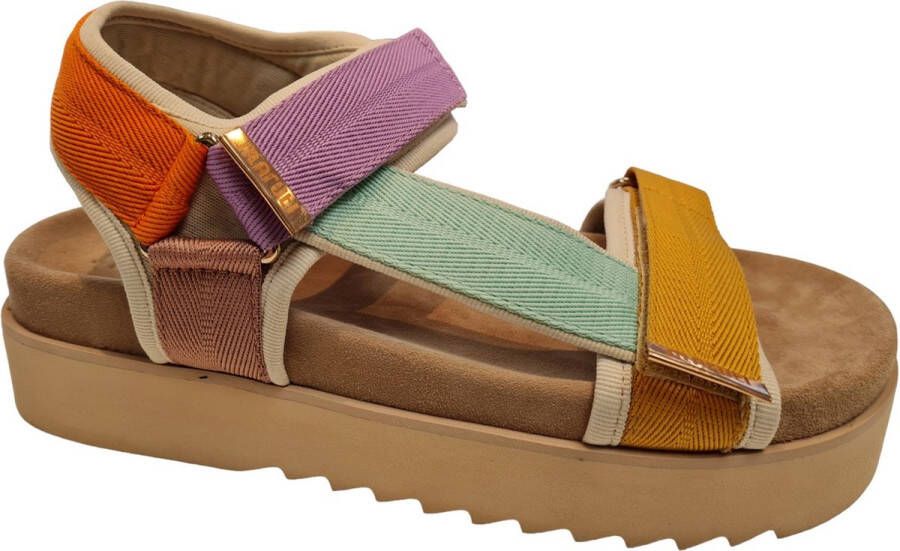 Maruti Beau sandalen met klittenband Multi Textiel Plateau sandalen Dames - Foto 1