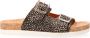 Maruti Beige Pixel Print Sliders Bellona Multicolor Dames - Thumbnail 2