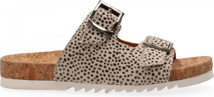 Maruti Bellona Hairon Leather Womens Pixel Offwhite Black