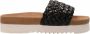 Maruti Zwarte Leren Gevlochten Slipper Billy Black Dames - Thumbnail 2