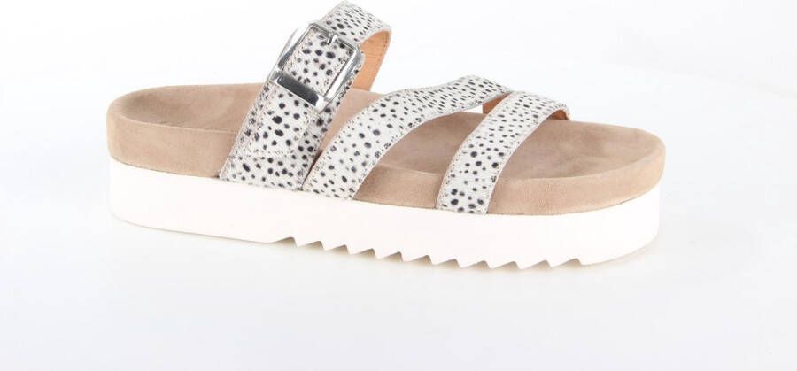 Maruti Balou HAIRON offwhite black Dames Slippers Offwhite Grijs - Foto 3