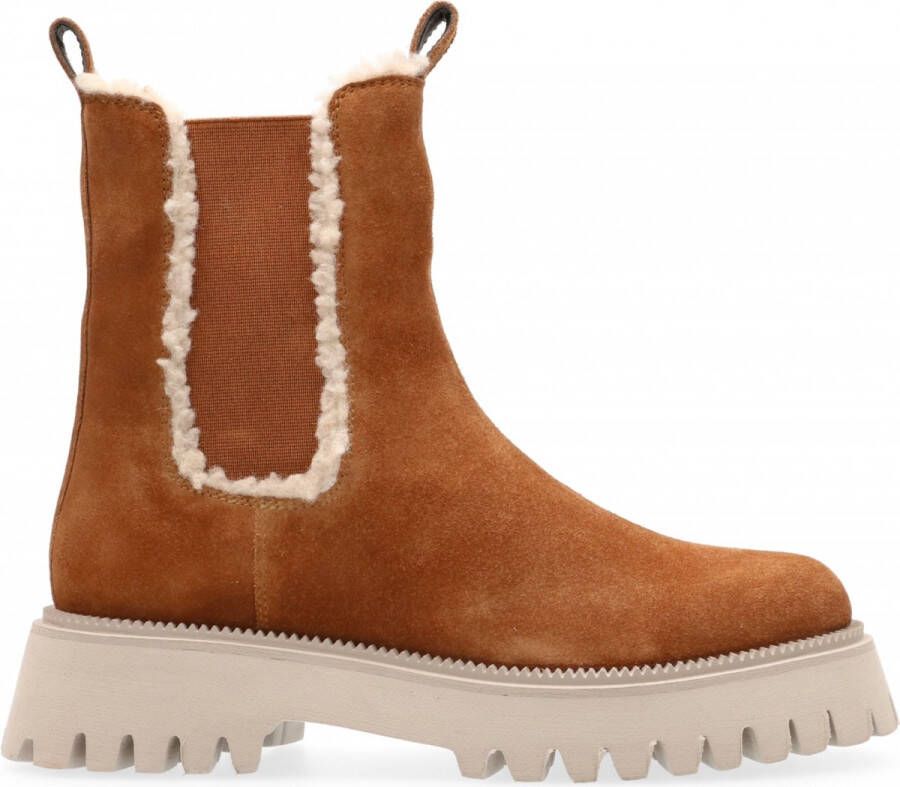 Maruti Emma Chelsea boots Tan Cognac Teddy
