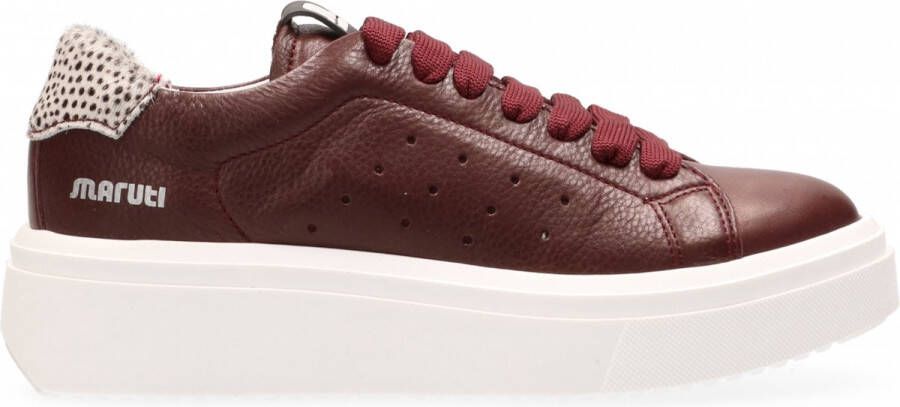 Maruti Fox Sneakers Rood Bordeaux Pixel Offwhite