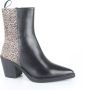 Maruti Gisele Leather Pixel Zwart Leer Enkellaars met hak Dames - Thumbnail 2