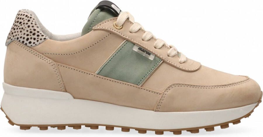 Maruti Lois Nubuck Beige Green Lage sneakers