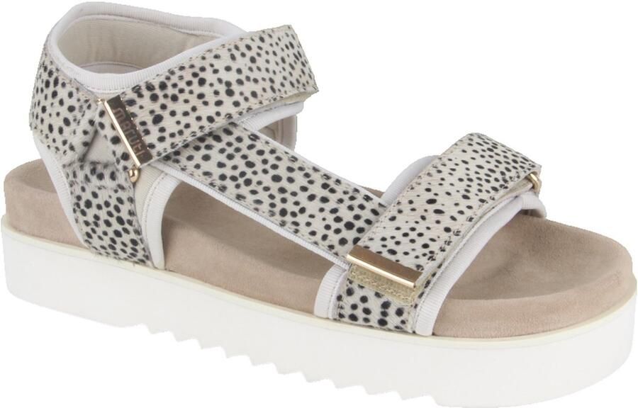 Maruti Dames Sandalen met hak Beau Beige Ponyhair Plateauzool - Foto 7
