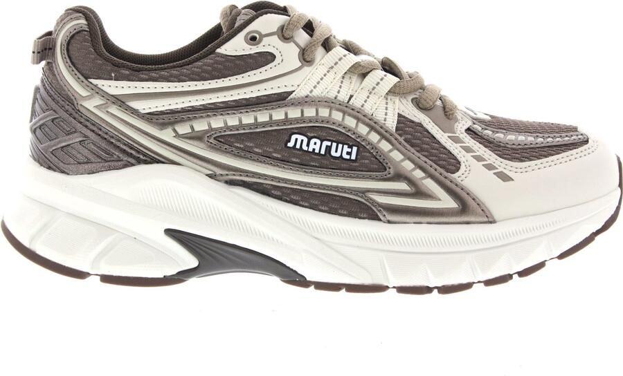 Maruti Nola Leather Offwhite V78 Sneakers Bruin Brons Wit Leer en Mesh Dames Bruin Brons Wit
