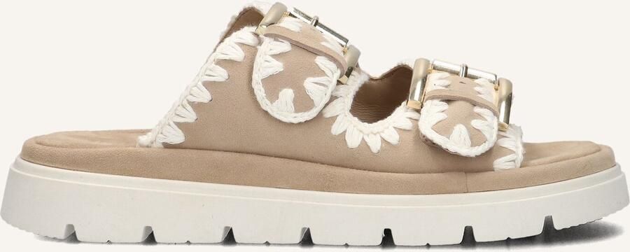 Maruti Beige Suède Chunky Sole Slippers - Foto 3